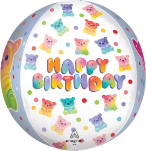 Orbz Gummy Bear Birthday Balloon
