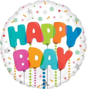 Standard Happy Balloon Bash Birthday Balloon