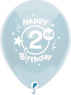 Funsational 12" 2nd Birthday Party Assortment (8pcs) Balloons