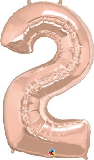 34" Rose Gold Number 2 Balloon