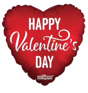 36" Valentine On Red Matte Balloon