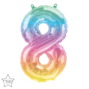 16" Jelli Ombre Number 8 Balloon