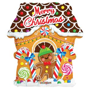 18" Christmas Gingerbread House Balloon