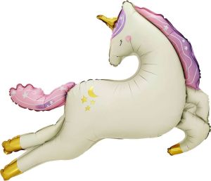 38" Matte Jumping Unicorn Balloon
