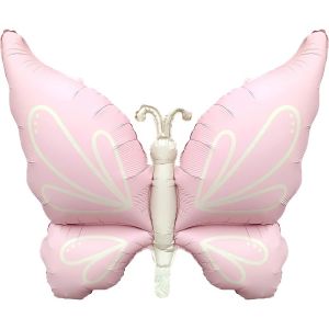 37" Matte Pink Elegant Butterfly Balloon