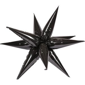 Magic Starburst 40" Black Balloon