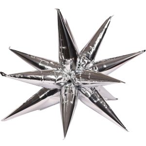 Magic Starburst 40" Silver Balloon