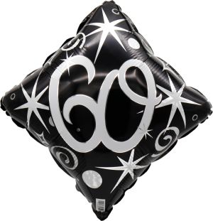 18" 60 Elegant Sparkles and Swirls Balloon Airise