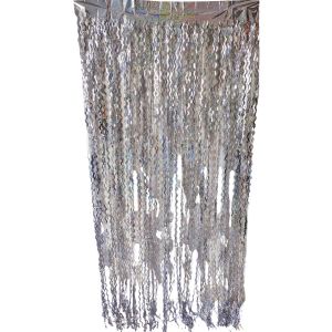 6.5ft x 3.25ft Wave Curtain - Silver