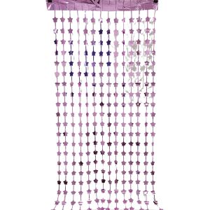 6.5ft x 3.25ft Star Curtain - Pink