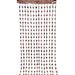 6.5ft x 3.25ft Star Curtain - Rose Gold