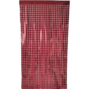 6.5ft x 3.25ft Square Curtain - Red