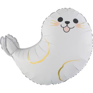 23" White Seal Balloon
