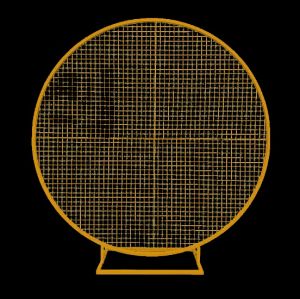 6.5 ft Round Metal Mesh Balloon Frame Gold