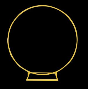 6.5 ft Round Metal Balloon Frame Gold