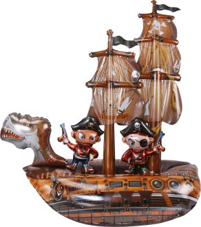 30" 3D Pirate Ship Balloon
