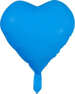 18" Neon Blue Heart (non-packaged) Balloon