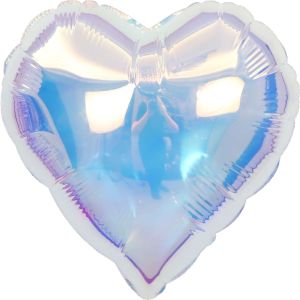 40" Mirror Iridescent Heart Balloon