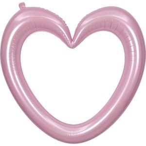 40" Linking Ring Heart Pink Balloon