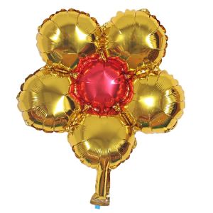 12" Deco Flower Yellow Balloon