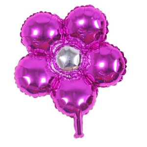 12" Deco Flower Fuchsia Balloon