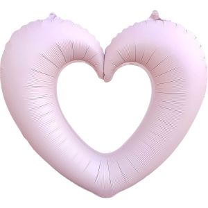 18" Linking Heart Matte Pink Balloon