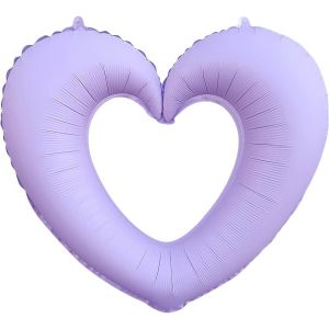 18" Linking Heart Matte Lilac Balloon