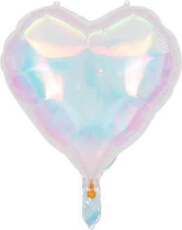 40" Iridescent Clear Heart Balloon (air only)