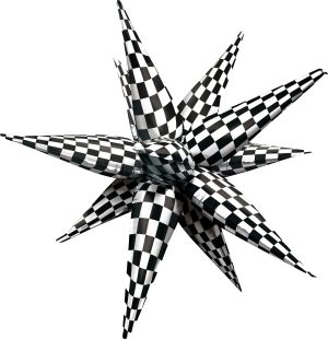 Magic Starburst 26" Checkered Balloon