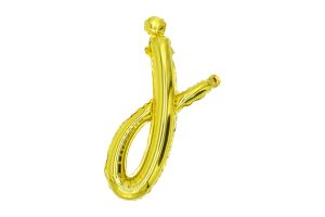 20" Gold Script Letter J Balloon
