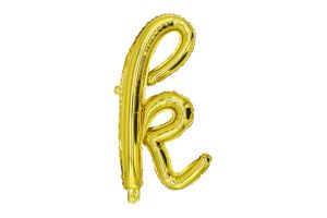 20" Gold Script Letter K Balloon