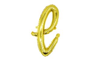 20" Gold Script Letter L Balloon