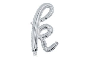 20" Silver Script Letter K Balloon