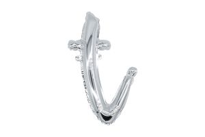 20" Silver Script Letter T Balloon