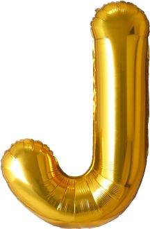 34" Gold Letter J Airise Balloon