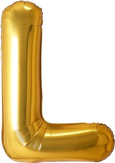 34" Gold Letter L Airise Balloon