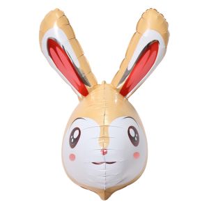22" 3D Bunny Head Blush Balloon