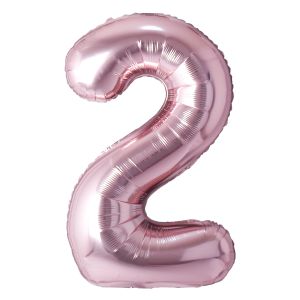 34" Rose Gold Number 2 Airise Balloon