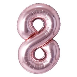 34" Rose Gold Number 8 Airise Balloon