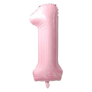 34" Baby Pink Number 1 Balloon