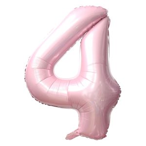 34" Baby Pink Number 4 Balloon