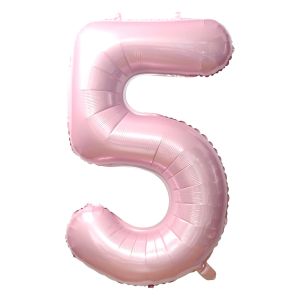 34" Baby Pink Number 5 Balloon
