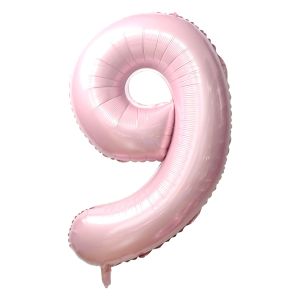 34" Baby Pink Number 9 Balloon