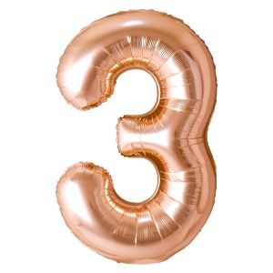 34" Champagne Gold Number 3 Airise Balloon