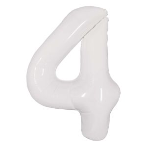 34" Milky White Number 4 (Air Only) Balloon