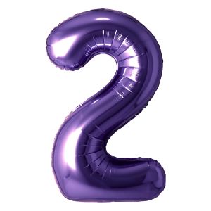 34" Purple Number 2 Balloon