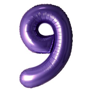 34" Purple Number 9 Balloon
