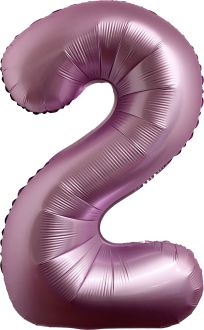 34" Chrome Pink Number 2 Balloon