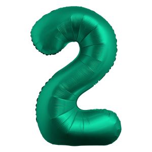 34" Chrome Green Number 2 Airise Balloon