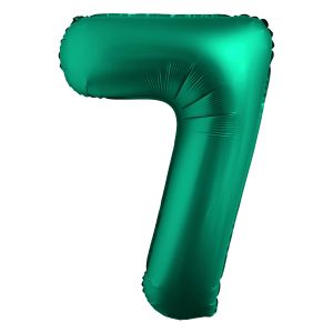 34" Chrome Green Number 7 Airise Balloon